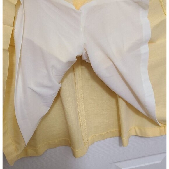 Vtg 70s Jantzen Women's Skort Hidden Shorts Skirt Modest Retro MCM Yellow Sz 10 - Picture 8 of 12